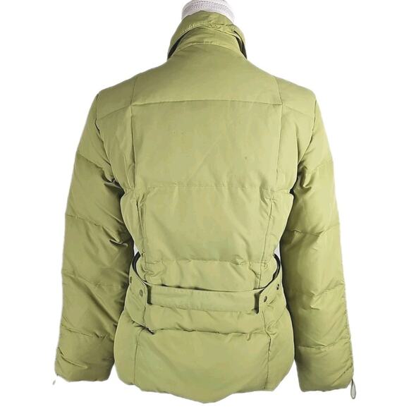 Snow Beauty ~Woman Size M~ Green Winter Down Belted Puffer Coat Jacket Zip-Up. - Picture 3 of 16